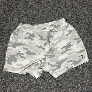 Gymshark Light Gray Camo Shorts